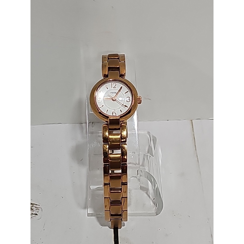 FOSSIL ES2742 Womens Gold Stainless Steel Analog Genuine Dial Quartz Watch